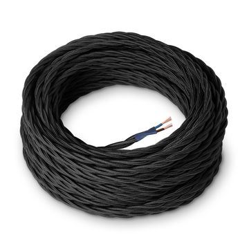 Seta NERO - Trecciato - 2x0,75mm by Amarcords - view 2