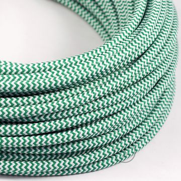Seta ZIG ZAG verde - Tondo - 3x0,75mm by Amarcords