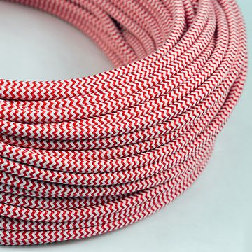 Seta ZIG ZAG rosso - Tondo - 2x0,75mm by Amarcords
