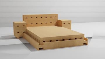 Aveiro Queen size Bed with Headstands by Corkbrick Europe - view 2