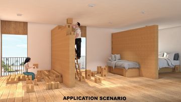 Manaus Partition, division, inner wall, or screen by Corkbrick Europe - view 8