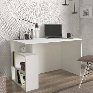 Scrivania ufficio studio moderna bianca con scaffali 120x60x74cm Labran by BICA S.p.A - view 2