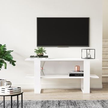 Mobile TV moderno bianco consolle entrata ingresso 120x35x55cm Cornelia by BICA S.p.A - view 2