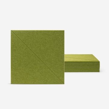 Set di 8 pannelli fonoassorbenti verdi 60x60cm decorativi parete Toon-V by BICA S.p.A - view 2