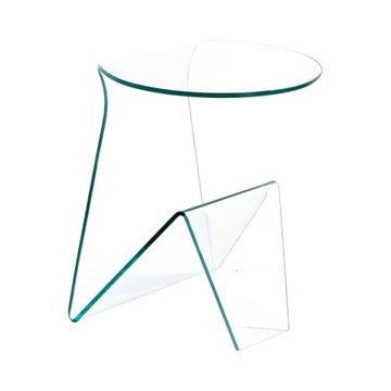 Tavolino da salotto di design comodino moderno in vetro curvato Light by BICA S.p.A - view 2