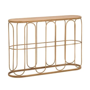 Console in metallo stile boho chic con piano in rattan Samui by BICA S.p.A - view 2