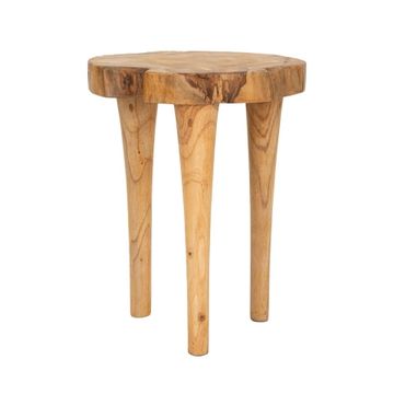 Sgabello artigianale in legno teak stile etnico naturale Kursi by BICA S.p.A - view 2