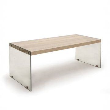 Tavolino da salotto rettangolare vetro e rovere naturale Maggy by BICA S.p.A - view 2