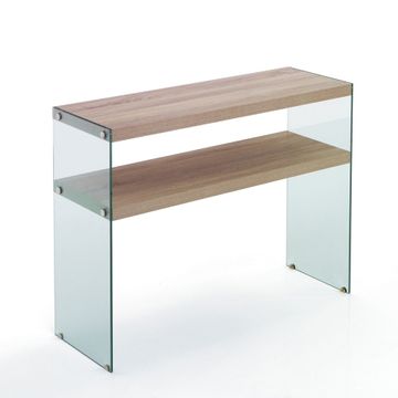 Consolle ingresso vetro rovere con ripiano design moderno Ace by BICA S.p.A - view 2