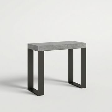Consolle allungabile 90x40-300cm design moderno grigio metallo Tecno Concrete by BICA S.p.A - view 2