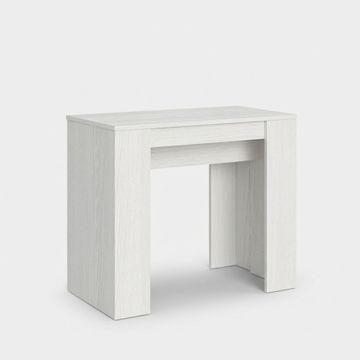 Consolle tavolo da pranzo allungabile 90x48-204cm legno bianco Basic Small by BICA S.p.A - view 2