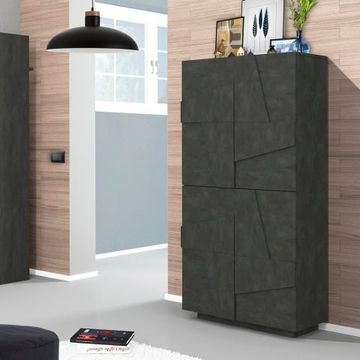 Armadio scarpiera design multiuso 4 ante 8 vani Ping Dress Ardesia by BICA S.p.A - view 2