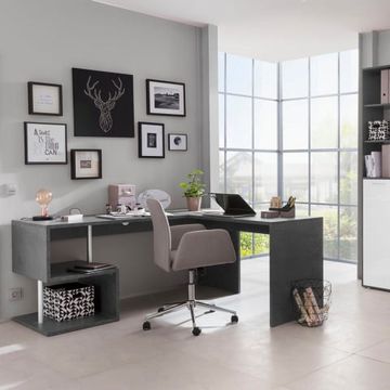 Scrivania ufficio studio angolare design moderno 180x160 cm Vilnis Dark by BICA S.p.A - view 2