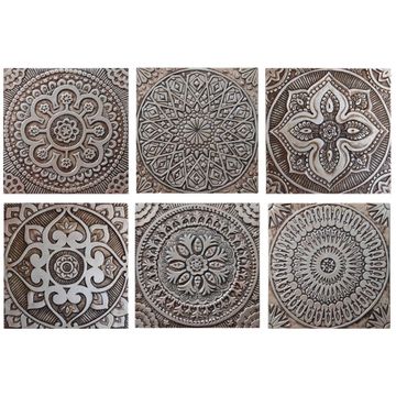 Handmade Tiles Set6 silver [30cm/11.8"] by G Vega - view 2