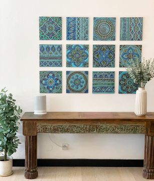 Spanish tile #5 turquoise [30cm/11.8"] by G Vega - view 8