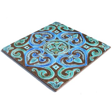 Spanish tile #5 turquoise [30cm/11.8"] by G Vega - view 4