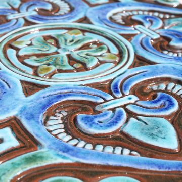 Spanish tile #5 turquoise [30cm/11.8"] by G Vega - view 2