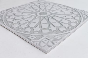 Handmade tile grey moroccan #1 [30cm/11.8"] by G Vega - view 6