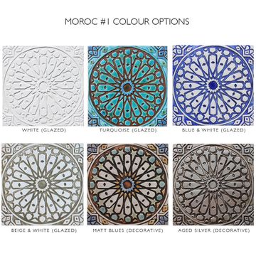 Handmade tile grey moroccan #1 [30cm/11.8"] by G Vega - view 3
