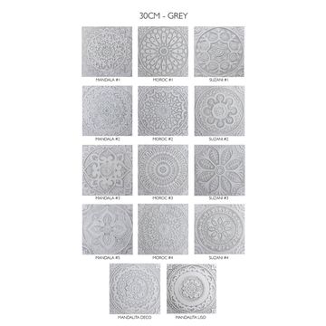 Handmade tile grey moroccan #1 [30cm/11.8"] by G Vega - view 4