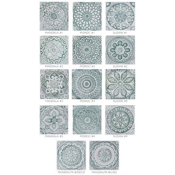 Handmade Tiles Set10 aqua [30cm/11.8"] by G Vega - view 2