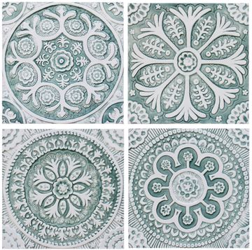 Handmade Tiles Set10 aqua [30cm/11.8"] by G Vega - view 4