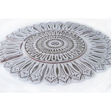 Ceramic wall mural beige moroccan cutout [52cm/20.4"] by G Vega - view 4