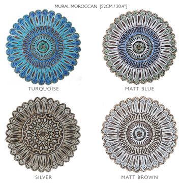 Ceramic wall mural beige moroccan cutout [52cm/20.4"] by G Vega - view 9