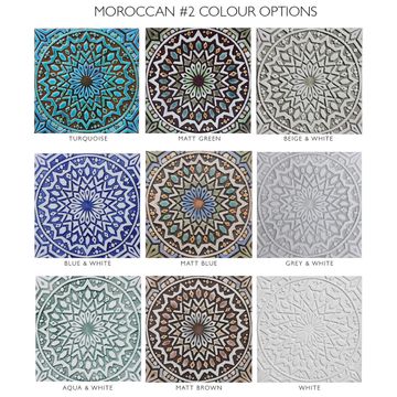 Moroccan Tile matt green Moroccan #2 [30cm/11.8"] by G Vega - view 7