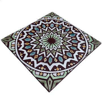 Moroccan Tile matt green Moroccan #2 [30cm/11.8"] by G Vega - view 2