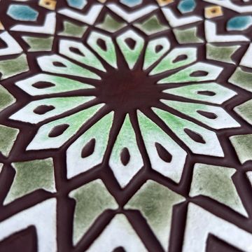 Moroccan Tile matt green Moroccan #2 [30cm/11.8"] by G Vega - view 3