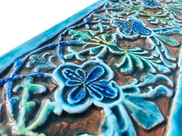 Handmade tile - Mandarin by G Vega - view 5