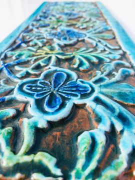 Handmade tile - Mandarin by G Vega - view 3