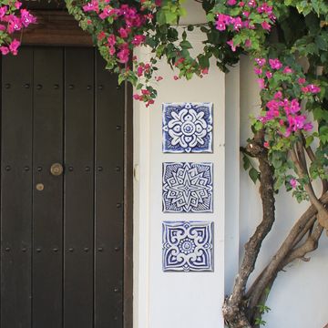 Handmade tile blue white moroccan #2 [15cm/5.9"] by G Vega - view 9