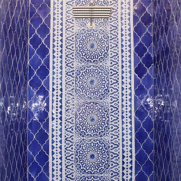 Handmade tile blue white moroccan #3 [30cm/11.8"] by G Vega - view 9