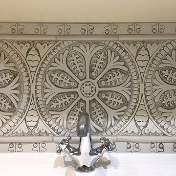 Handmade Tiles Set8 beige [30cm/11.8"] by G Vega - view 8