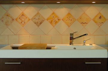 Handmade tiles Kitchen backsplash kalahari by G Vega - view 2
