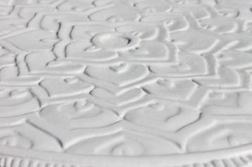Handmade Tile white relief mandala #2 [30cm/11.8"] by G Vega - view 6