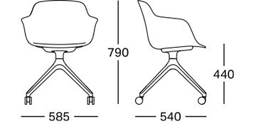 Loria 2TRR-UP chair by COLOS - view 5