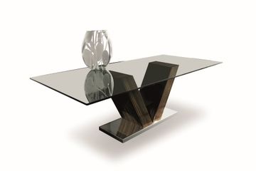 VANITY - Rectangular wood and glass table by Costantini Pietro - view 3
