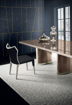 GRANDE - Rectangular solid wood table with steel details by Costantini Pietro - view 2