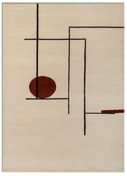 Sthir AIWL-3010, Papyrus/Red Oxide by Jaipur Rugs - view 3