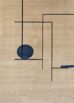 Sthir AIWL-3010, Soft Gold/Alaskan Blue by Jaipur Rugs - view 2