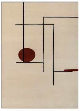 Sthir AIWL-3010, Papyrus/Red Oxide by Jaipur Rugs - view 2