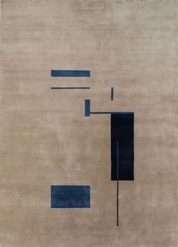 Sthir AIWL-3013, Soft Beige/Medieval Blue by Jaipur Rugs - view 2