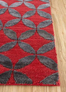 Aakar ESK-454, Ruby Red/Black Olive by Jaipur Rugs - view 4