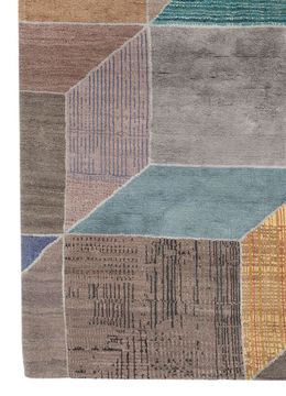 Aakar ESK-726(FR), Dark Frost Gray/Light Coral by Jaipur Rugs - view 8
