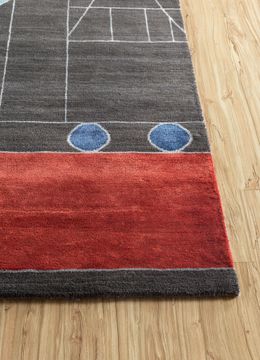 Aakar ESK-315, Liquorice/Red Orange by Jaipur Rugs - view 7