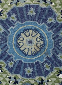 Bedouin ADWL-23011, White/Medieval Blue by Jaipur Rugs - view 6