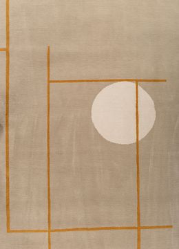 Sthir AIWL-3010, Soft Gold/Snow White by Jaipur Rugs - view 7